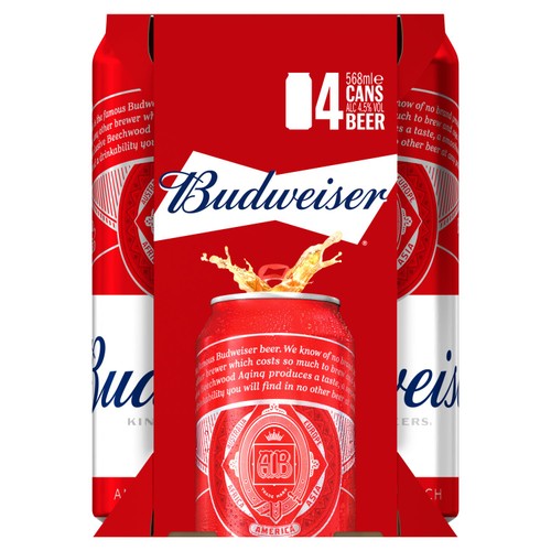 BUDWEISER CAN 4X568ML PM779