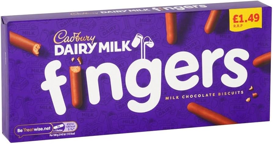 CAD MILK CHOC FINGERS PM165