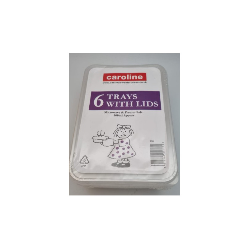 CARALINE 6 TRAYS WITH LIDS