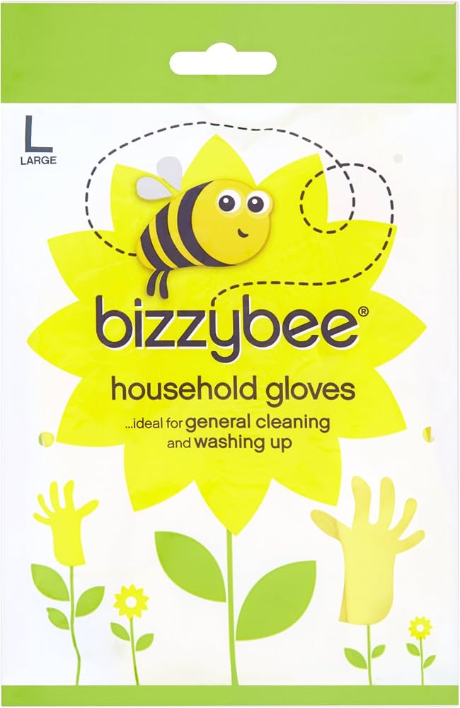 BIZZY BEE RUBBER GLOVES LARGE