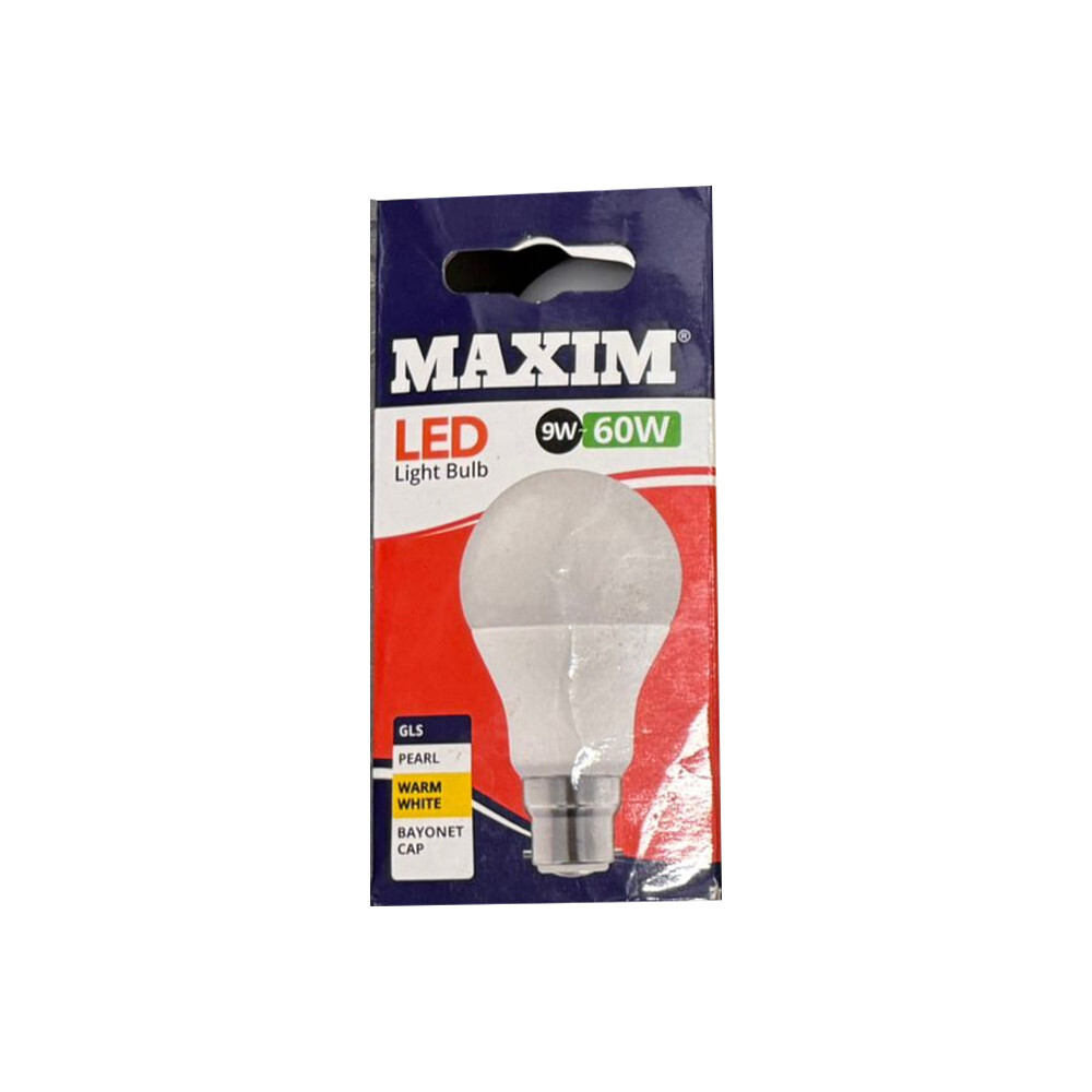 MAXIM LED LIGHT BLUB 9W = 60W BAYONET