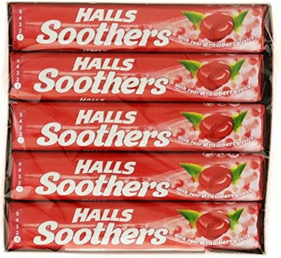 HALLS SOOTHERS STRAWBERRY