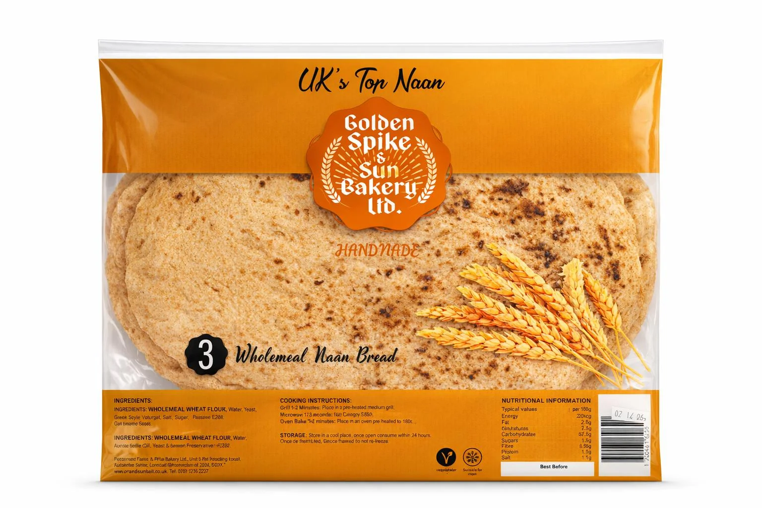 SUN BAKERY NAAN BREAD WM