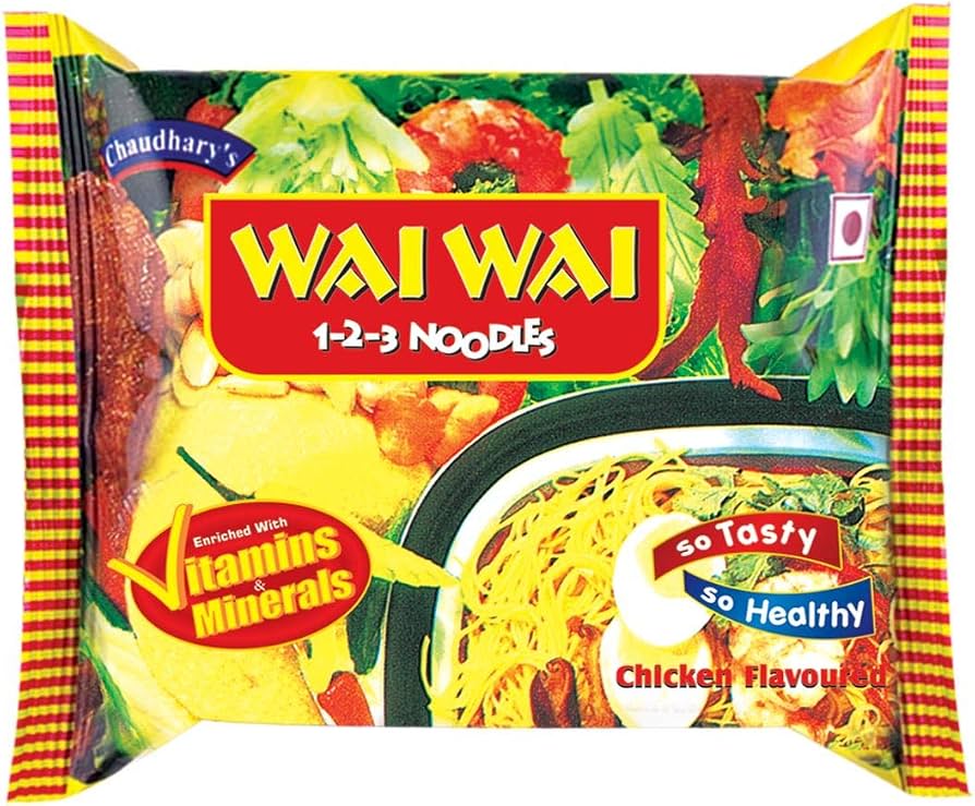 WAI WAI CHICKEN NOODLES