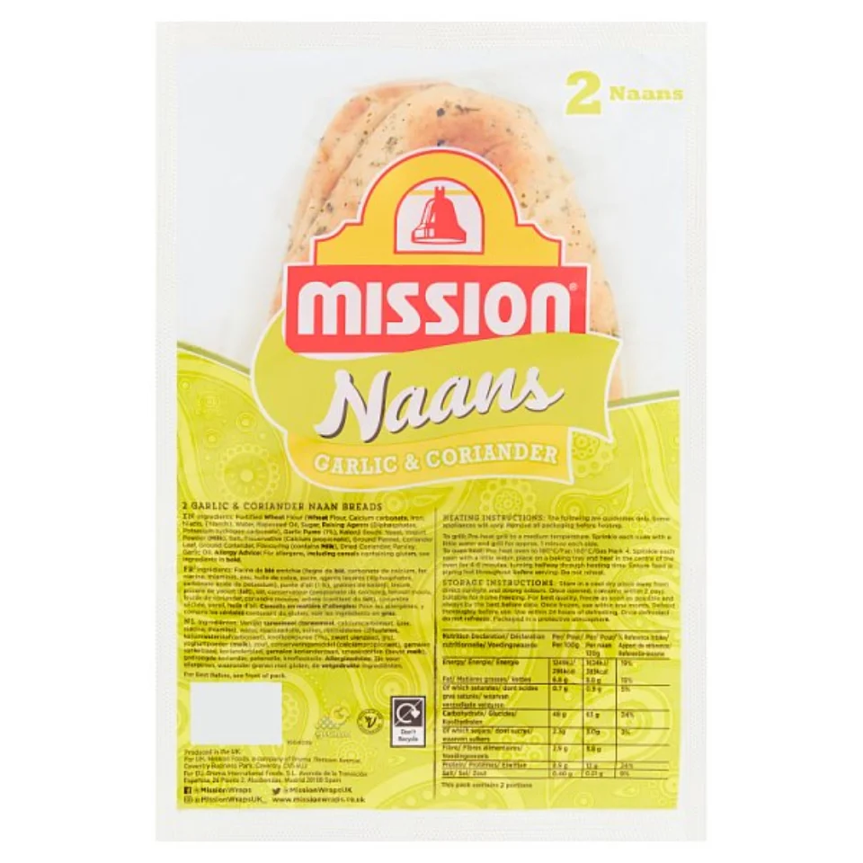 MISSION GARLIC NAAN 2PK